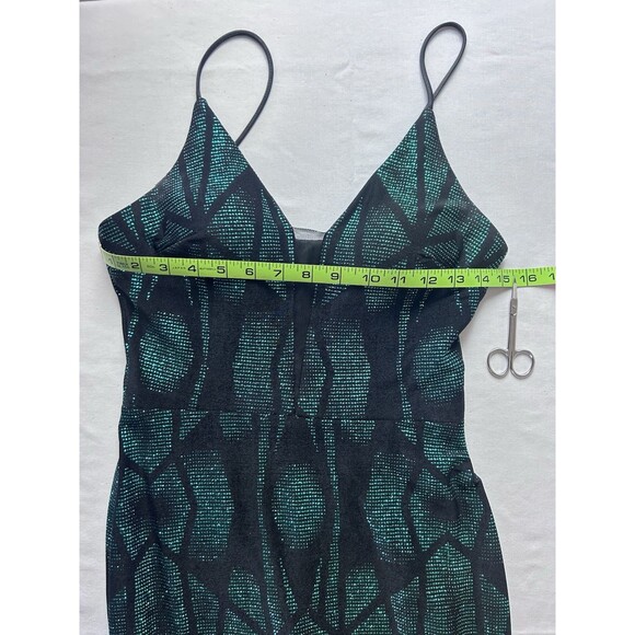 Betsy Adams Womens 6 Black Spaghetti String Green Sparkles‎ - Picture 4 of 10